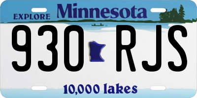 MN license plate 930RJS