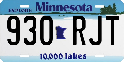 MN license plate 930RJT