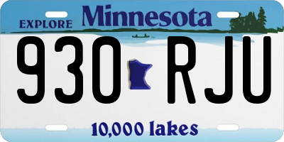 MN license plate 930RJU