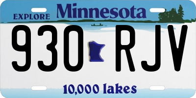 MN license plate 930RJV