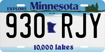 MN license plate 930RJY