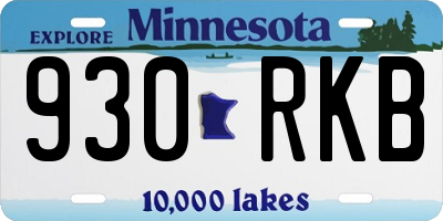 MN license plate 930RKB