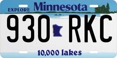 MN license plate 930RKC
