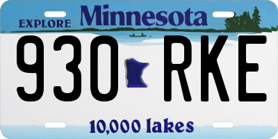 MN license plate 930RKE