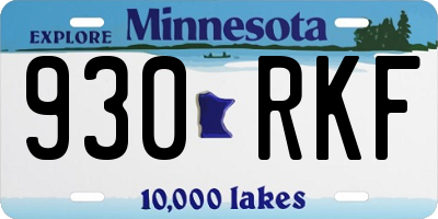 MN license plate 930RKF