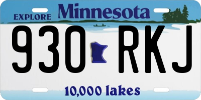 MN license plate 930RKJ