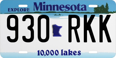 MN license plate 930RKK