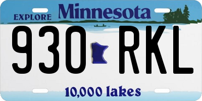 MN license plate 930RKL