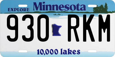MN license plate 930RKM