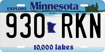 MN license plate 930RKN