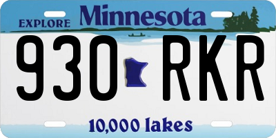 MN license plate 930RKR