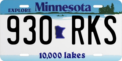 MN license plate 930RKS
