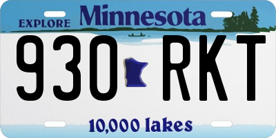 MN license plate 930RKT