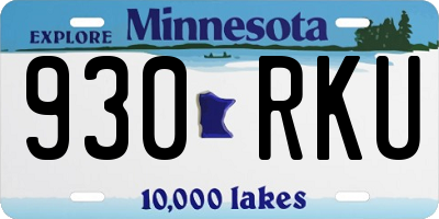 MN license plate 930RKU