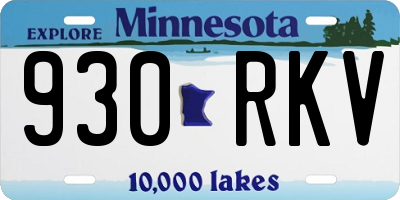 MN license plate 930RKV