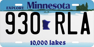 MN license plate 930RLA