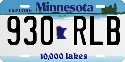 MN license plate 930RLB