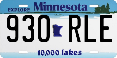 MN license plate 930RLE