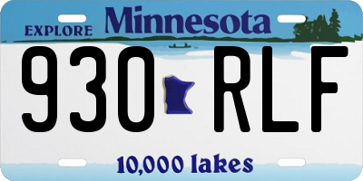MN license plate 930RLF