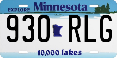 MN license plate 930RLG