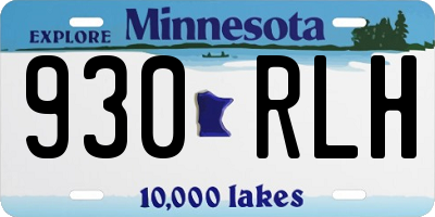 MN license plate 930RLH