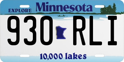 MN license plate 930RLI