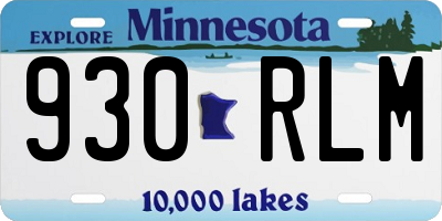 MN license plate 930RLM