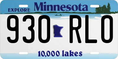 MN license plate 930RLO