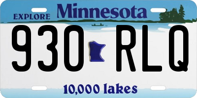 MN license plate 930RLQ