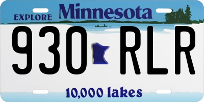MN license plate 930RLR