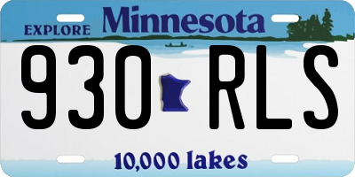 MN license plate 930RLS