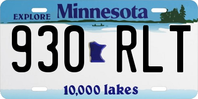 MN license plate 930RLT