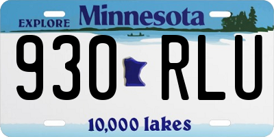 MN license plate 930RLU