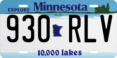 MN license plate 930RLV