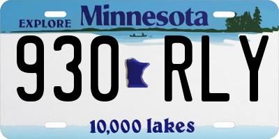 MN license plate 930RLY