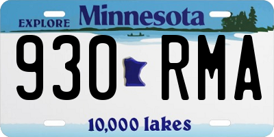 MN license plate 930RMA