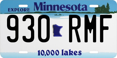 MN license plate 930RMF