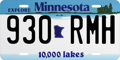 MN license plate 930RMH