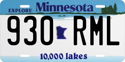MN license plate 930RML