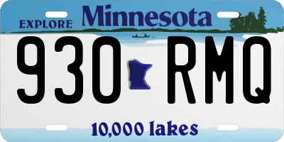 MN license plate 930RMQ