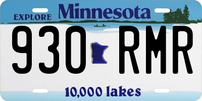 MN license plate 930RMR