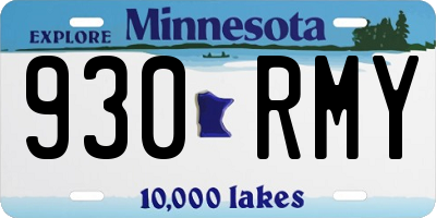 MN license plate 930RMY
