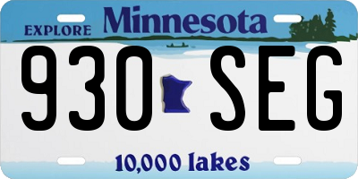 MN license plate 930SEG