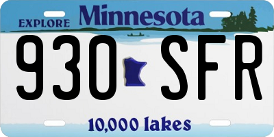 MN license plate 930SFR