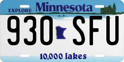 MN license plate 930SFU