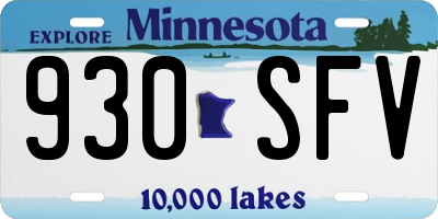 MN license plate 930SFV