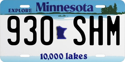 MN license plate 930SHM
