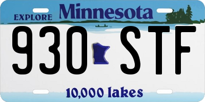 MN license plate 930STF