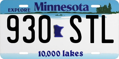 MN license plate 930STL
