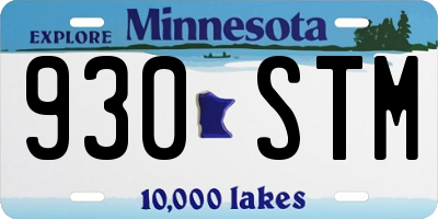 MN license plate 930STM